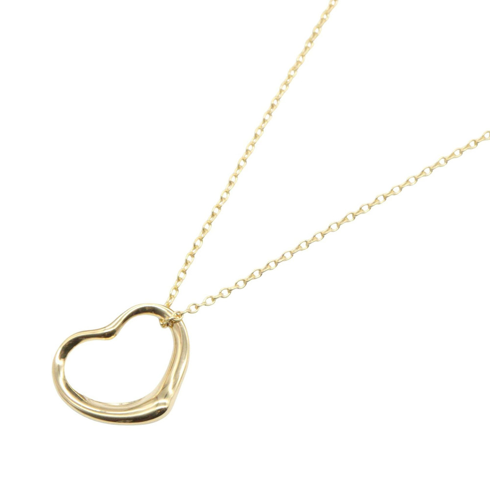 Tiffany Co Elsa Peretti Open Heart Necklace Yellow Gold